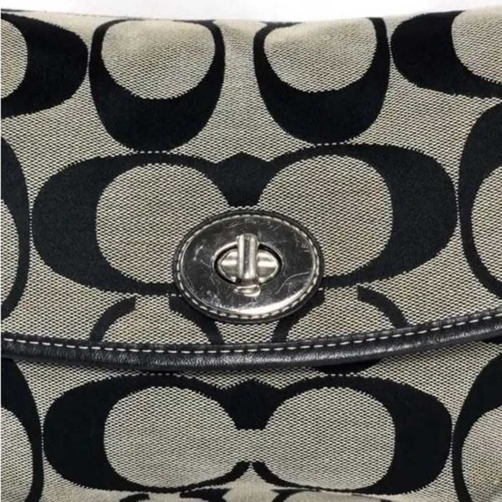 Coach Signature Jacquard Canvas Duffle Crossbody/… - image 3