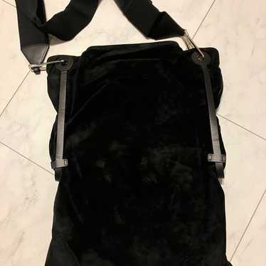 BALLY Black Suede Tote Bag