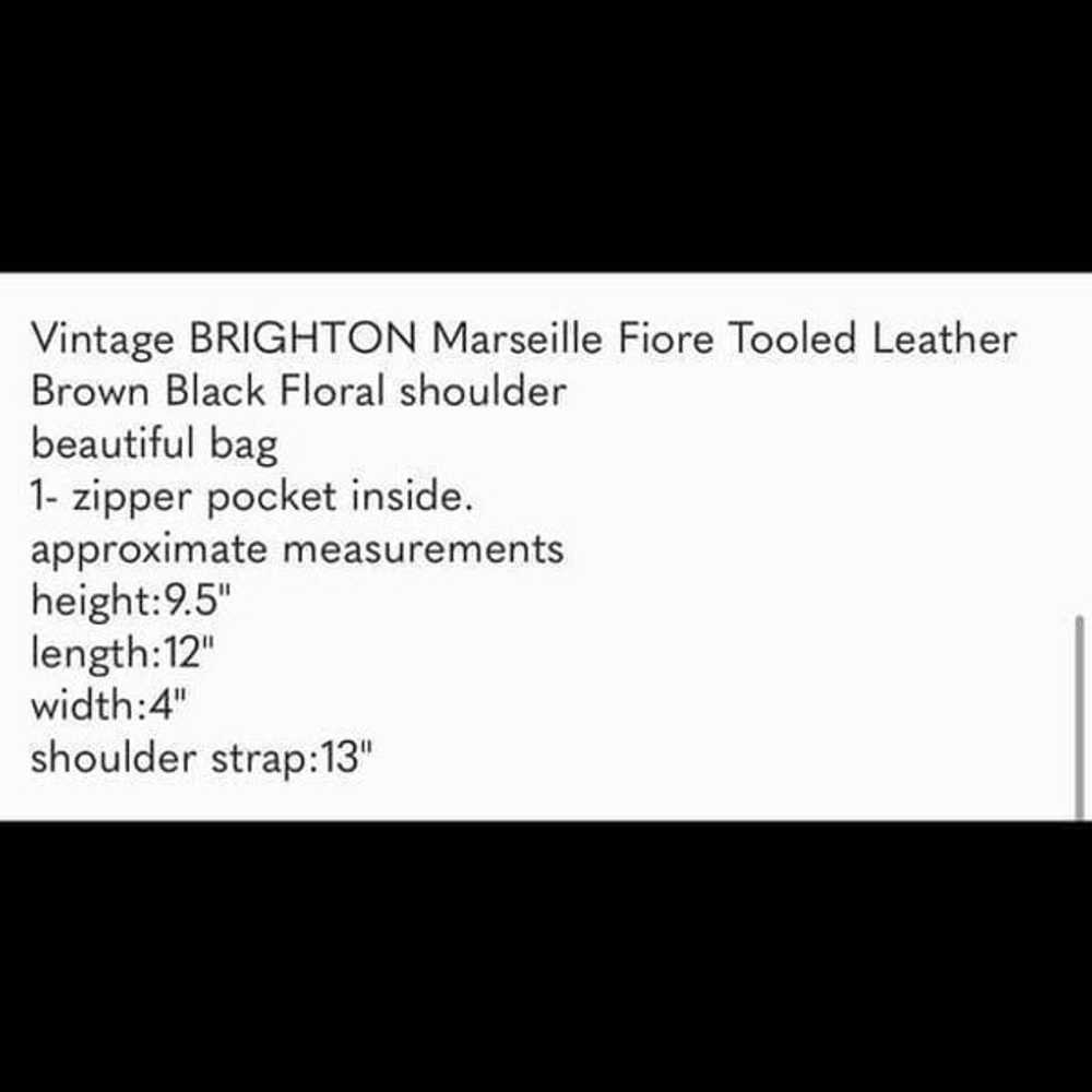 Brighton 2 Tone Embossed Marseille Fiore Tooled L… - image 5