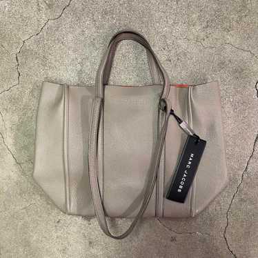 MARC JACOBS THE TAG TOTE Gray Leather