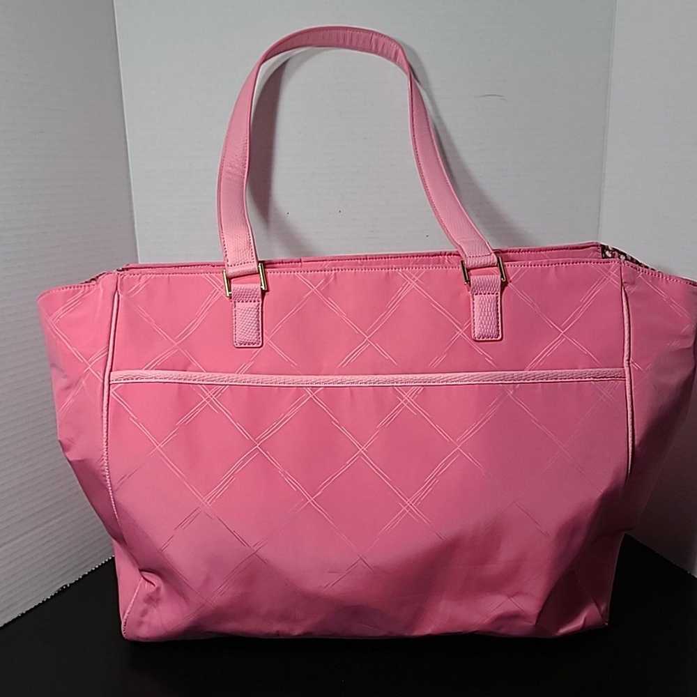 Vera Bradley Blossom Pink Preppy Poly Tote 16"x13… - image 3