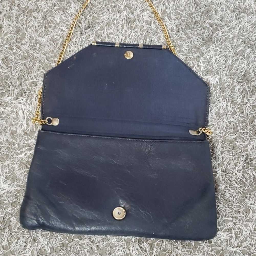 Vintage Jane Shilton Navy Blue with Chain Strap C… - image 2