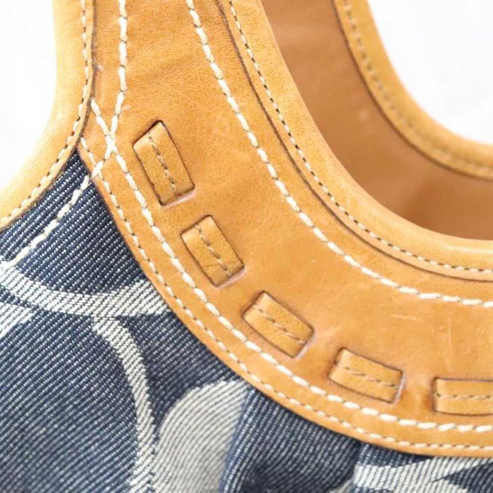 ■Good item♪ COACH Signature Handbag Denim Frame B… - image 4