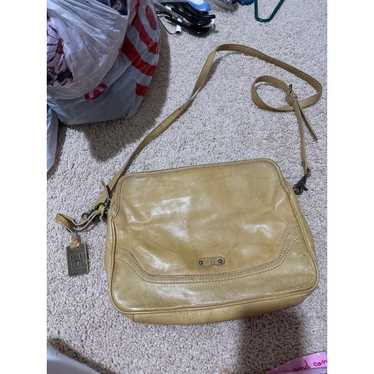 Frye Campus Clutch crossbody bag purse yellow must