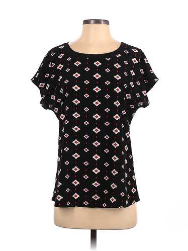 Pleione Women Black Short Sleeve Blouse S