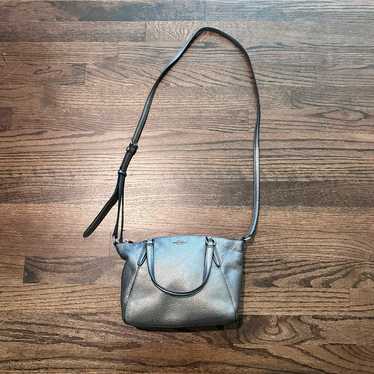 Coach Mini Kelsey Satchel selling Crossbody F22316 Metallic Blue Pebble Leather Bag