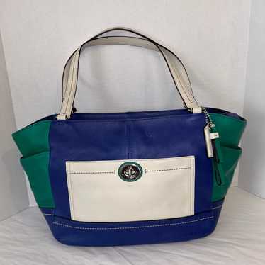 Coach Colorblock Park Carrie Tote Carryall F24065