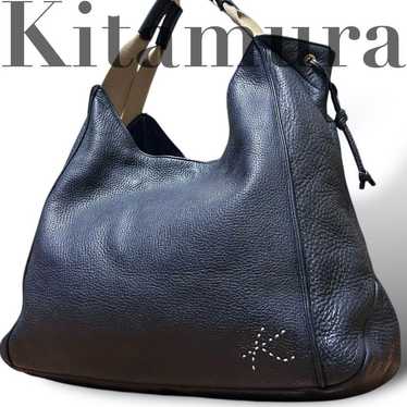 Kitamura Tote Bag, Genuine Leather, Navy Blue, K L