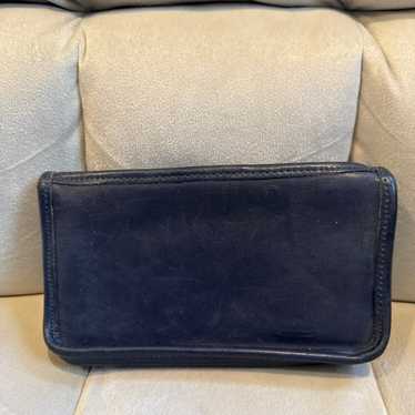 Vintage leather make up bag pouch