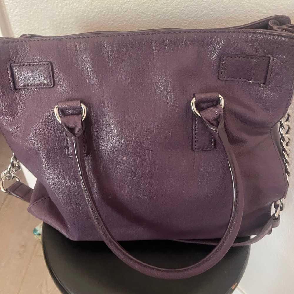 Michael Kors purple purse with matching wallet - image 3