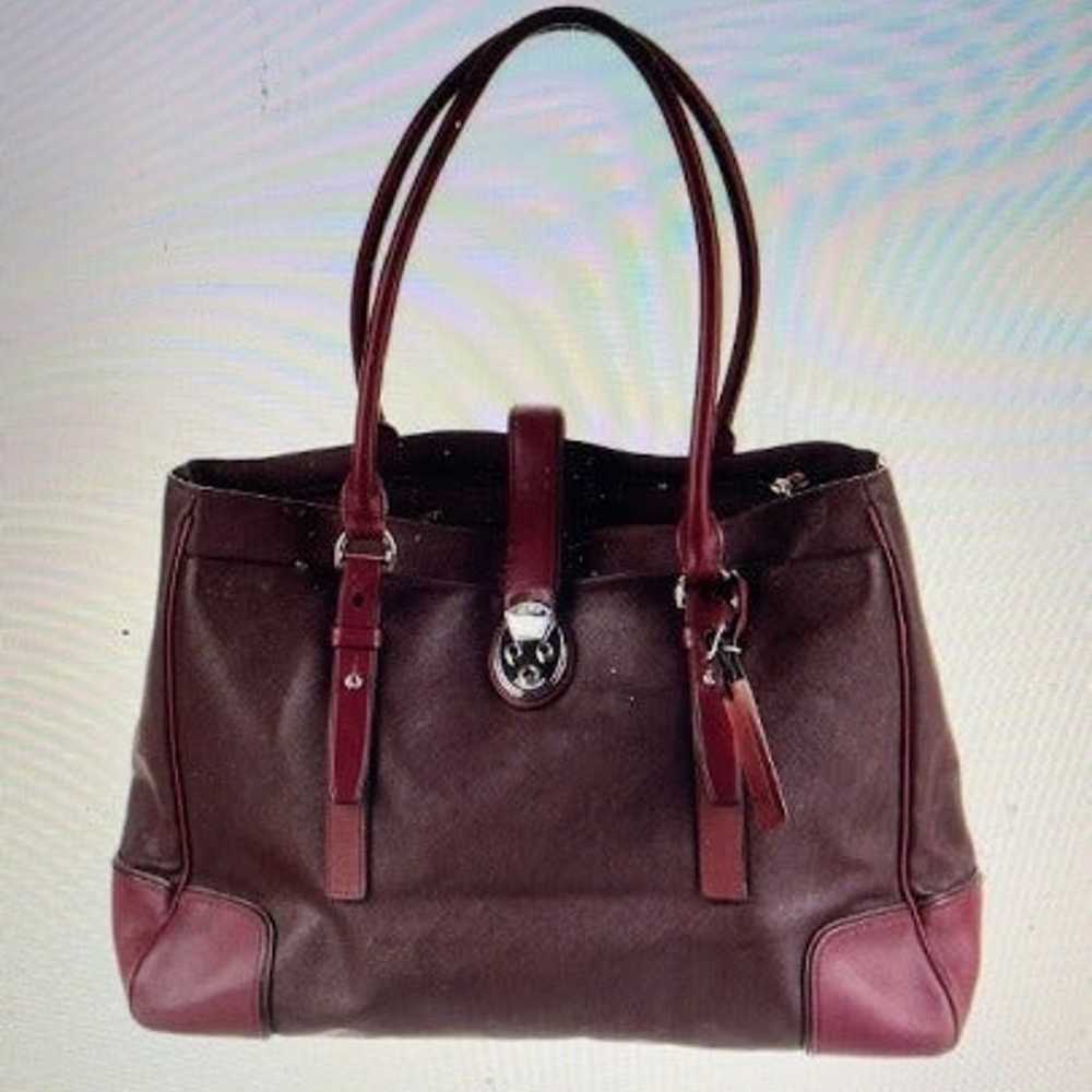 Tumi Very Burgundy Tote/Purse/Travel bag - image 2