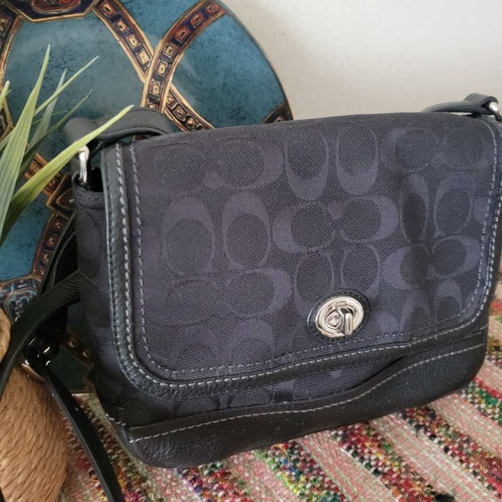 Like new Coach black crossbody bag turnlock - image 3