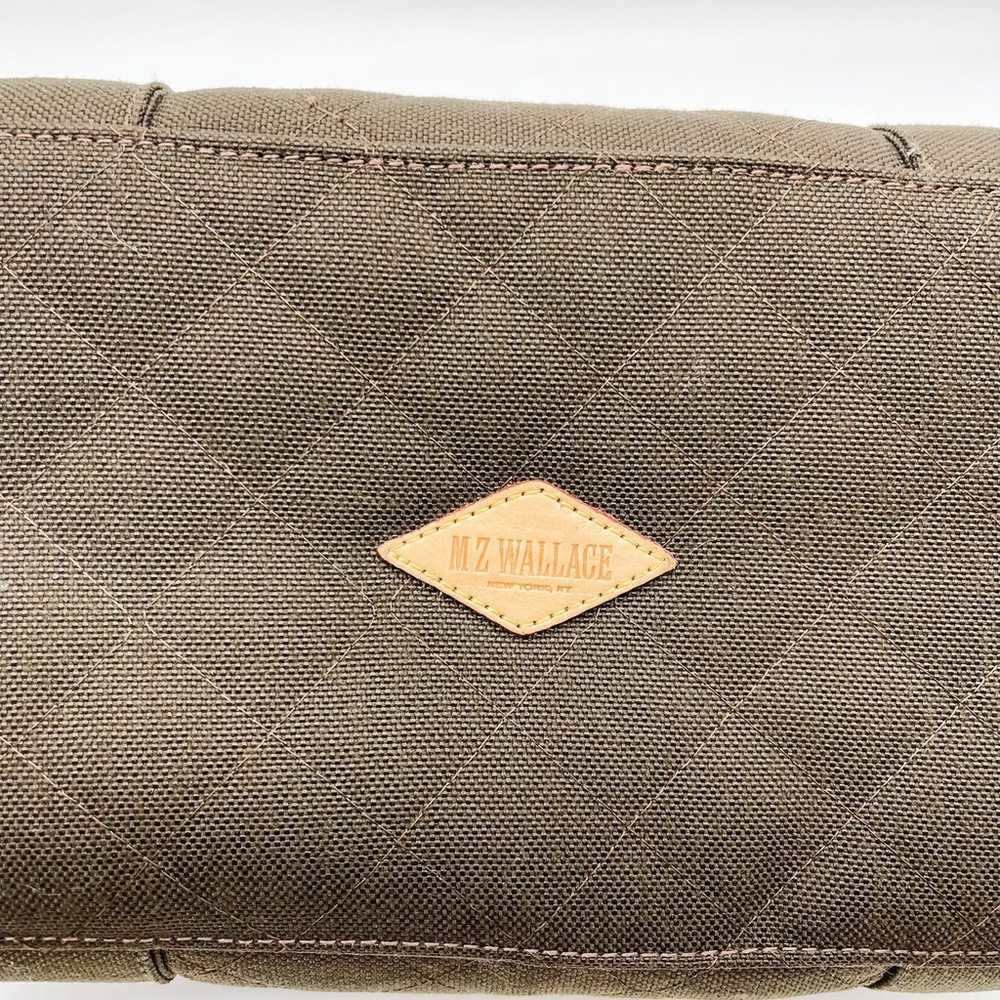 MZ Wallace Quilted Mini Metro Tote Brown Canvas B… - image 11