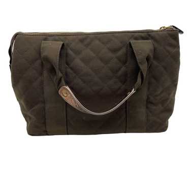 MZ Wallace Quilted Mini Metro Tote Brown Canvas B… - image 1