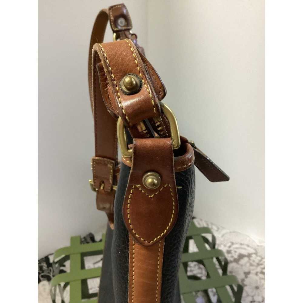 Dooney & Bourke Vintage Two Toned Pebble & Saddle… - image 6