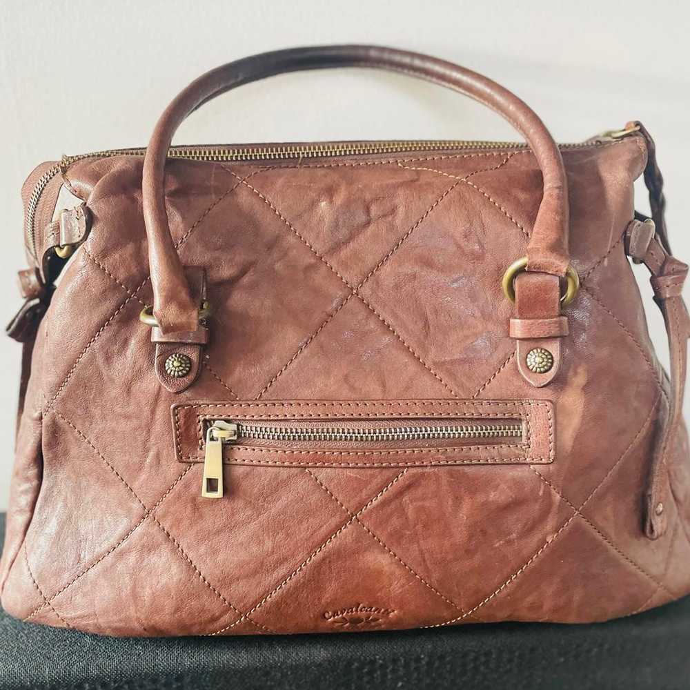 Cavalcanti Brown Quilted Leather Handbag - image 3