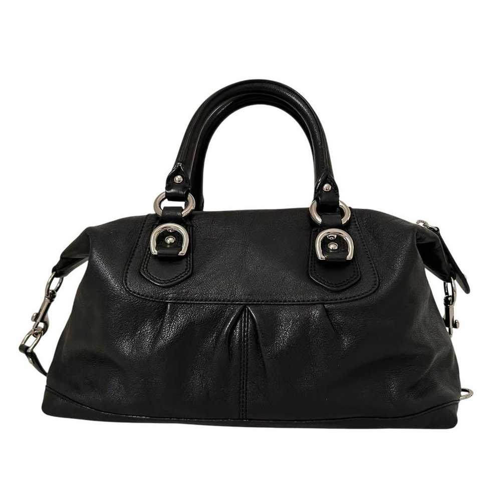 Coach Tote Bag Shoulder Bag Leather Black - image 3