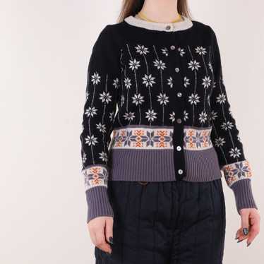 Other Gudrun Sjoden Floral Wool Knit Cardigan Swe… - image 1