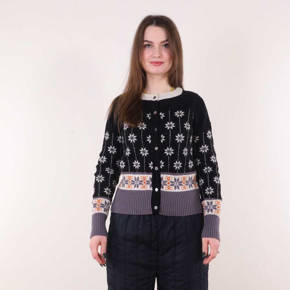 Other Gudrun Sjoden Floral Wool Knit Cardigan Swe… - image 5