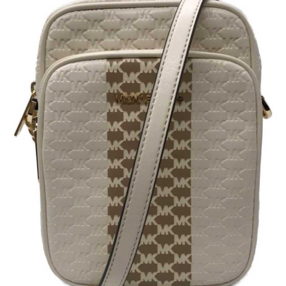 Michael Kors MK Embossed Shoulder Bag White - image 1