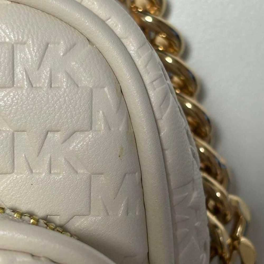 Michael Kors MK Embossed Shoulder Bag White - image 4