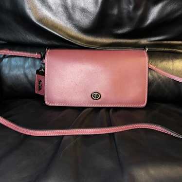 Coach Dinky Leather Turnlock Crossbody Bag