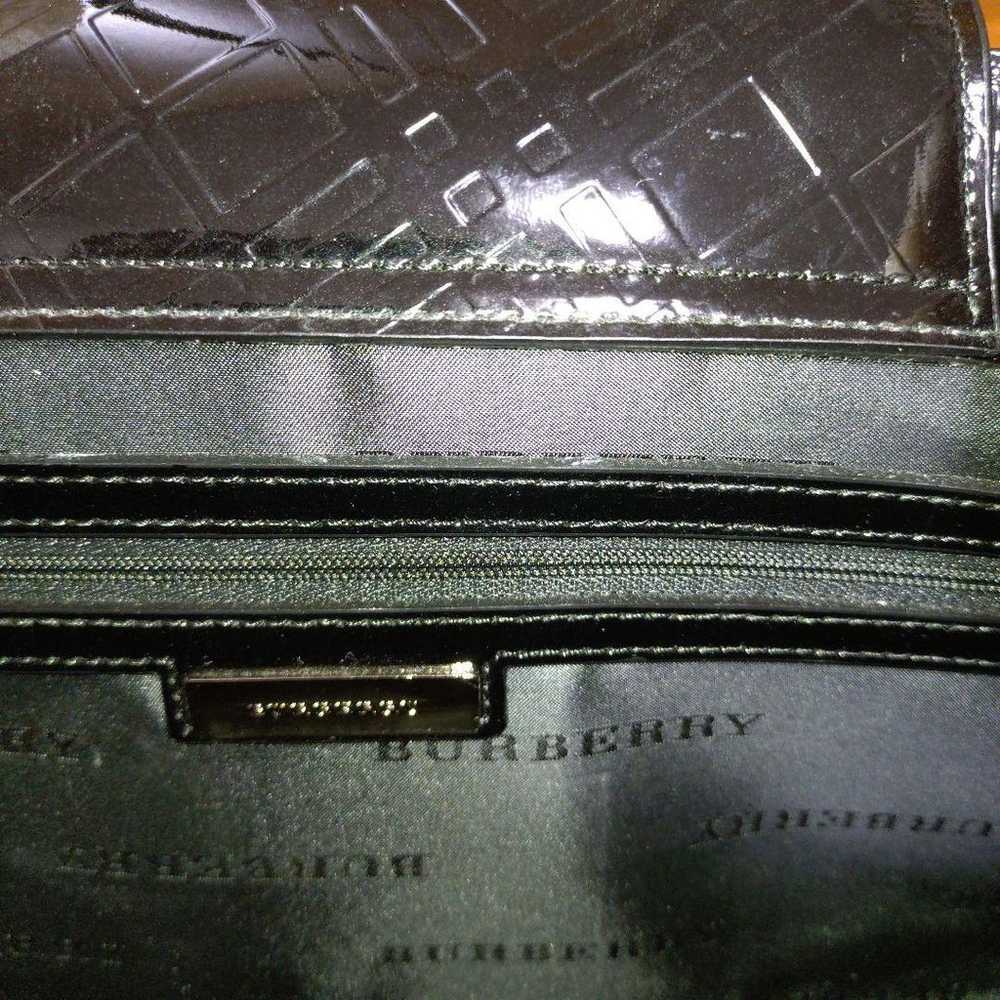 【Rare】BURBERRY Check Embossed Enamel Handbag - image 11