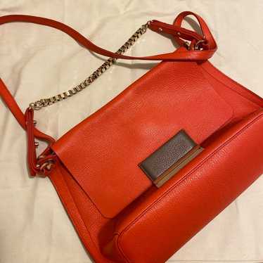 Furla Orange Leather Shoulder Bag