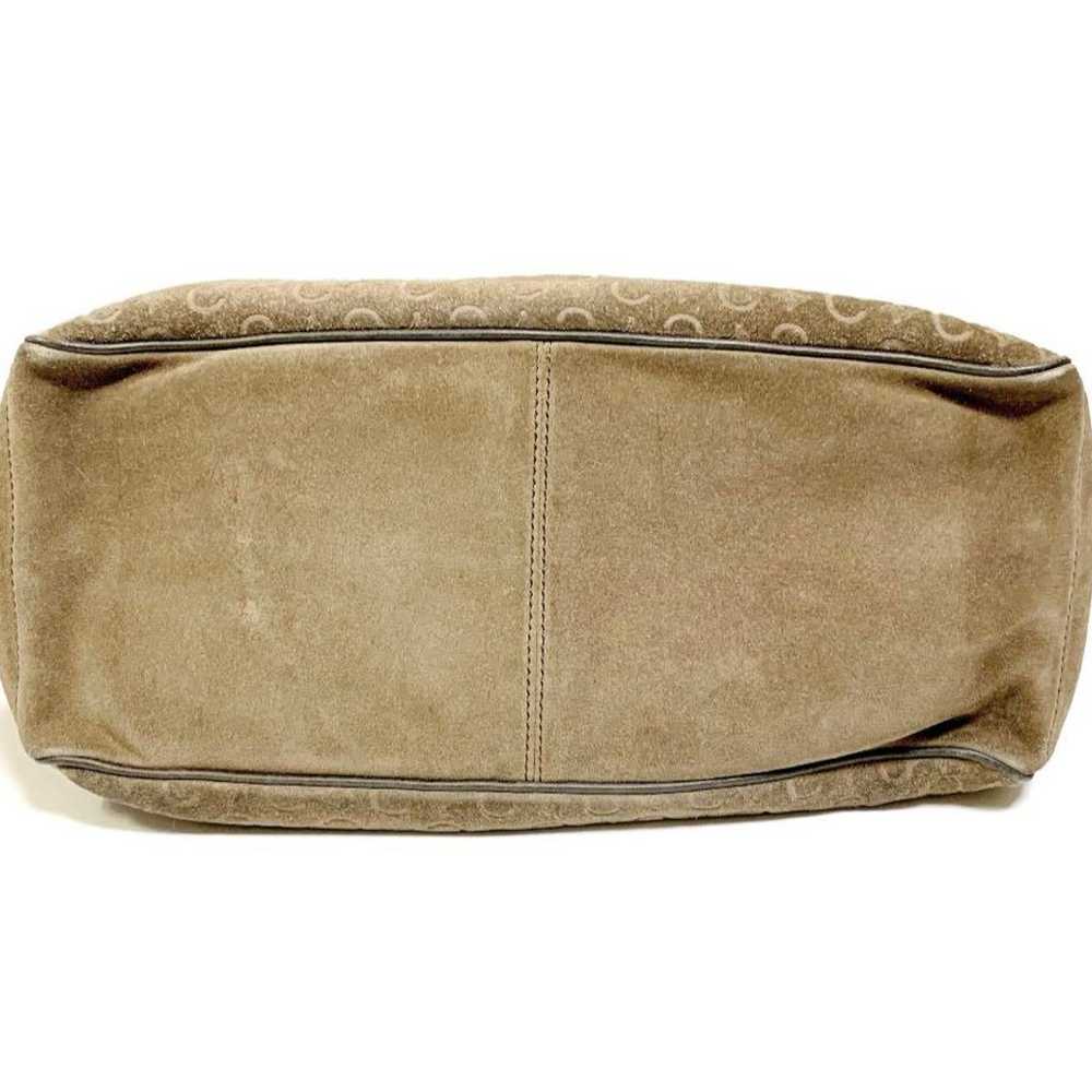 CELINE Suede Leather Boogie Bag Macadam Handbag - image 6