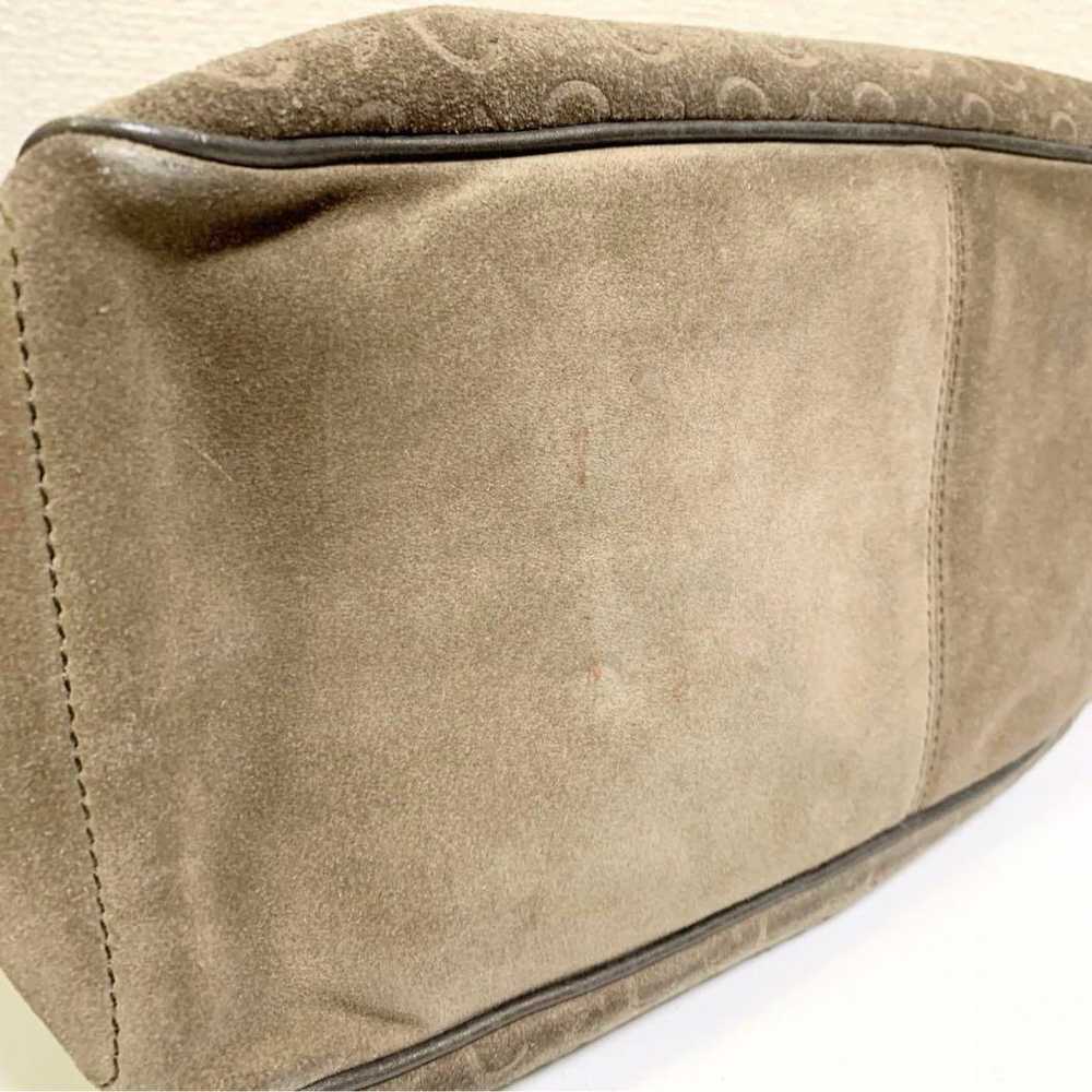 CELINE Suede Leather Boogie Bag Macadam Handbag - image 8