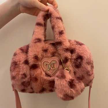 Juicy Couture lets get cozy leopard barrel bag