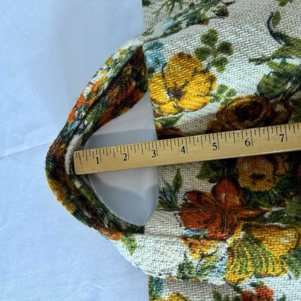 Handmade 70s Floral Tote Bag Purse Orange Yellow … - image 4