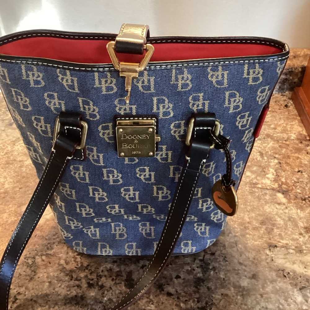 Dooney & Bourke Dark Denim Bucket Purse - image 10