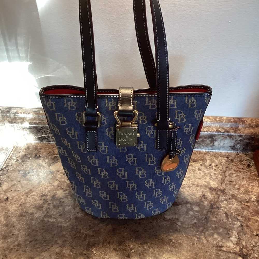 Dooney & Bourke Dark Denim Bucket Purse - image 1