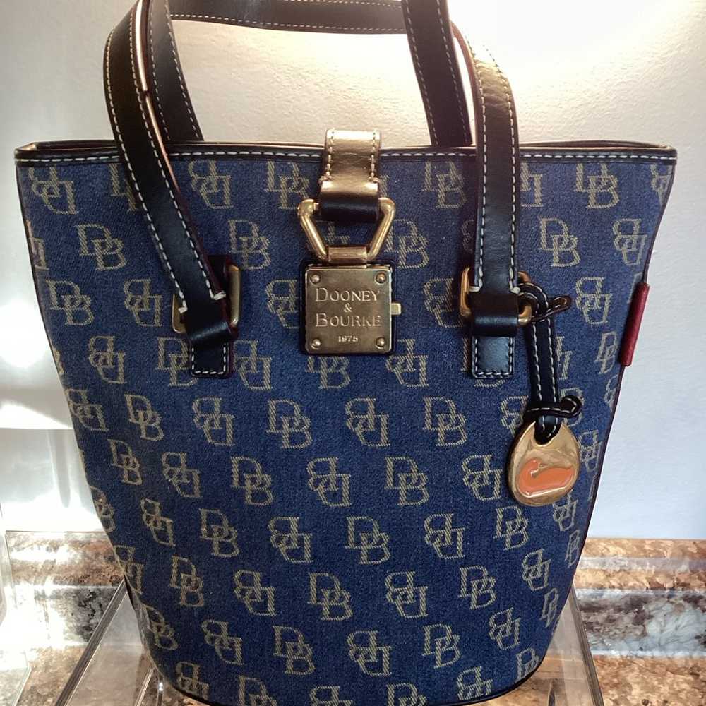 Dooney & Bourke Dark Denim Bucket Purse - image 2