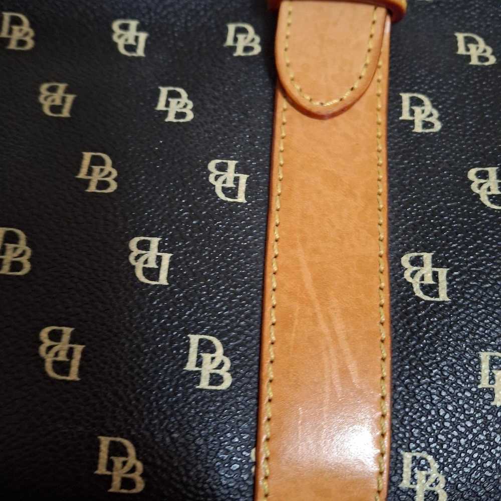 Vintage Y2K Dooney & Bourke Shoulder Bag Black Wh… - image 3