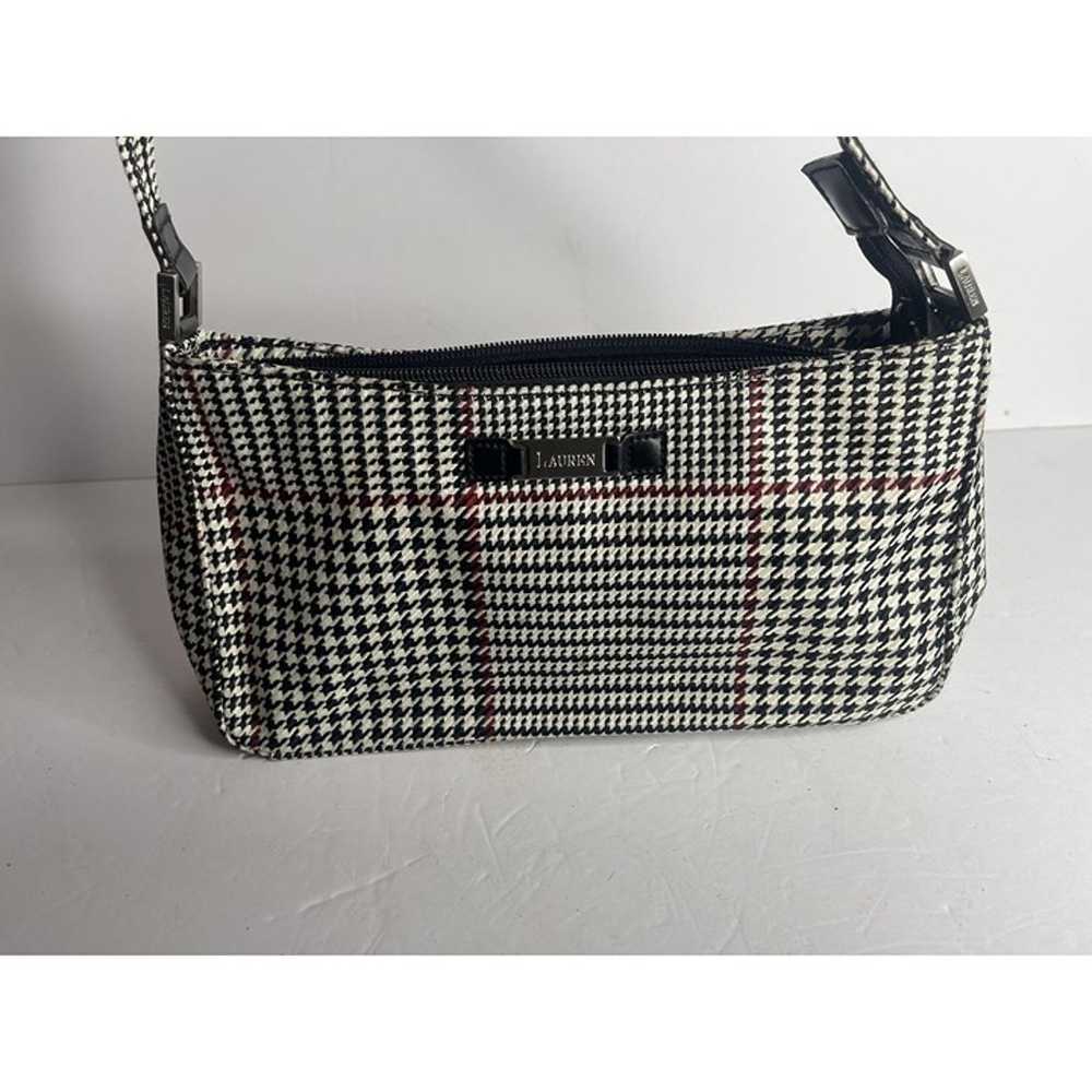 Vintage Lauren Ralph Lauren Plaid Shoulder Bag Pu… - image 2