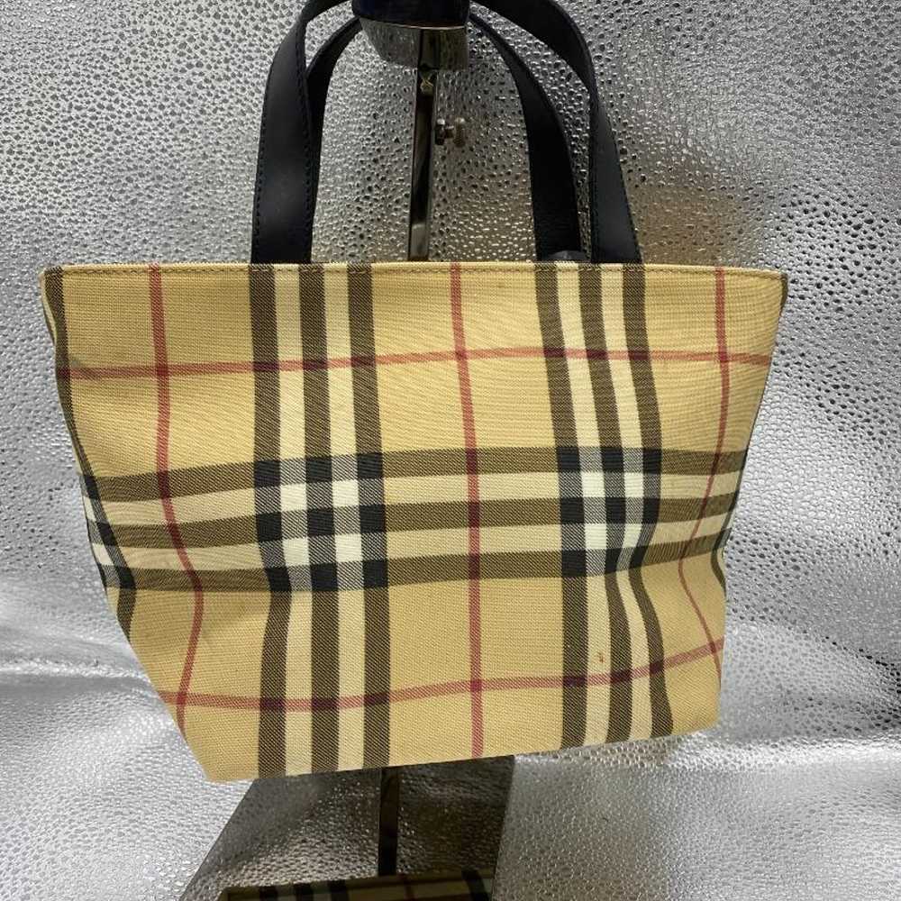 Authenticated BURBERRY Nova Check Handbag - image 1