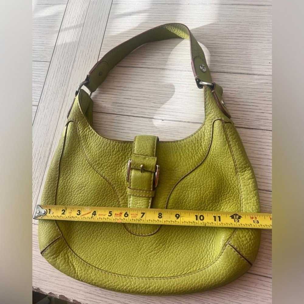 Michael Kors green leather vintage hobo shoulder … - image 3