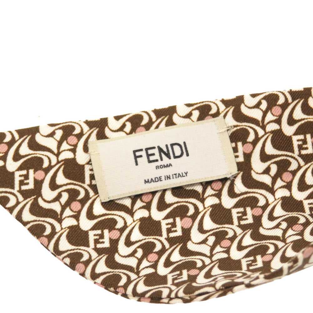 FENDI Other accessories Silk, Plastic Brown Zucca… - image 3