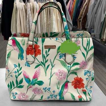 Kate Spade floral hummingbird purse - image 1