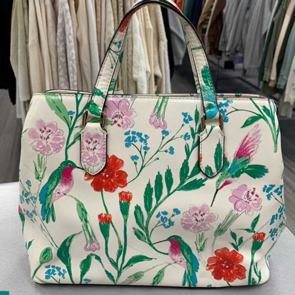 Kate Spade floral hummingbird purse - image 2