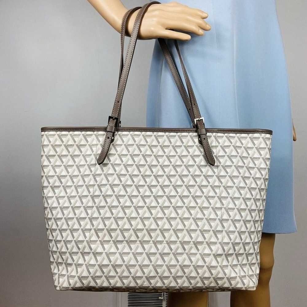 LANCASTER Paris IKON Tote Bag White Grey Signatur… - image 1