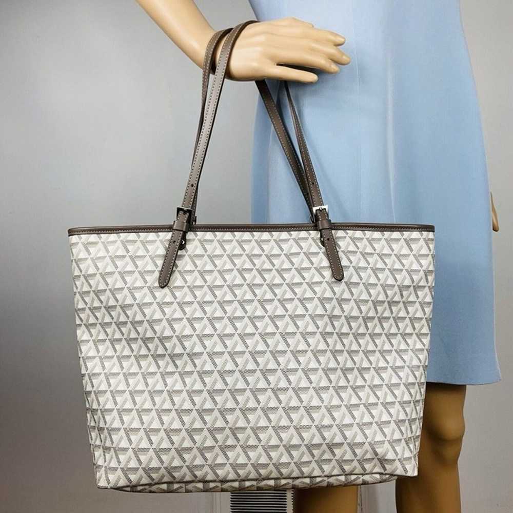 LANCASTER Paris IKON Tote Bag White Grey Signatur… - image 2