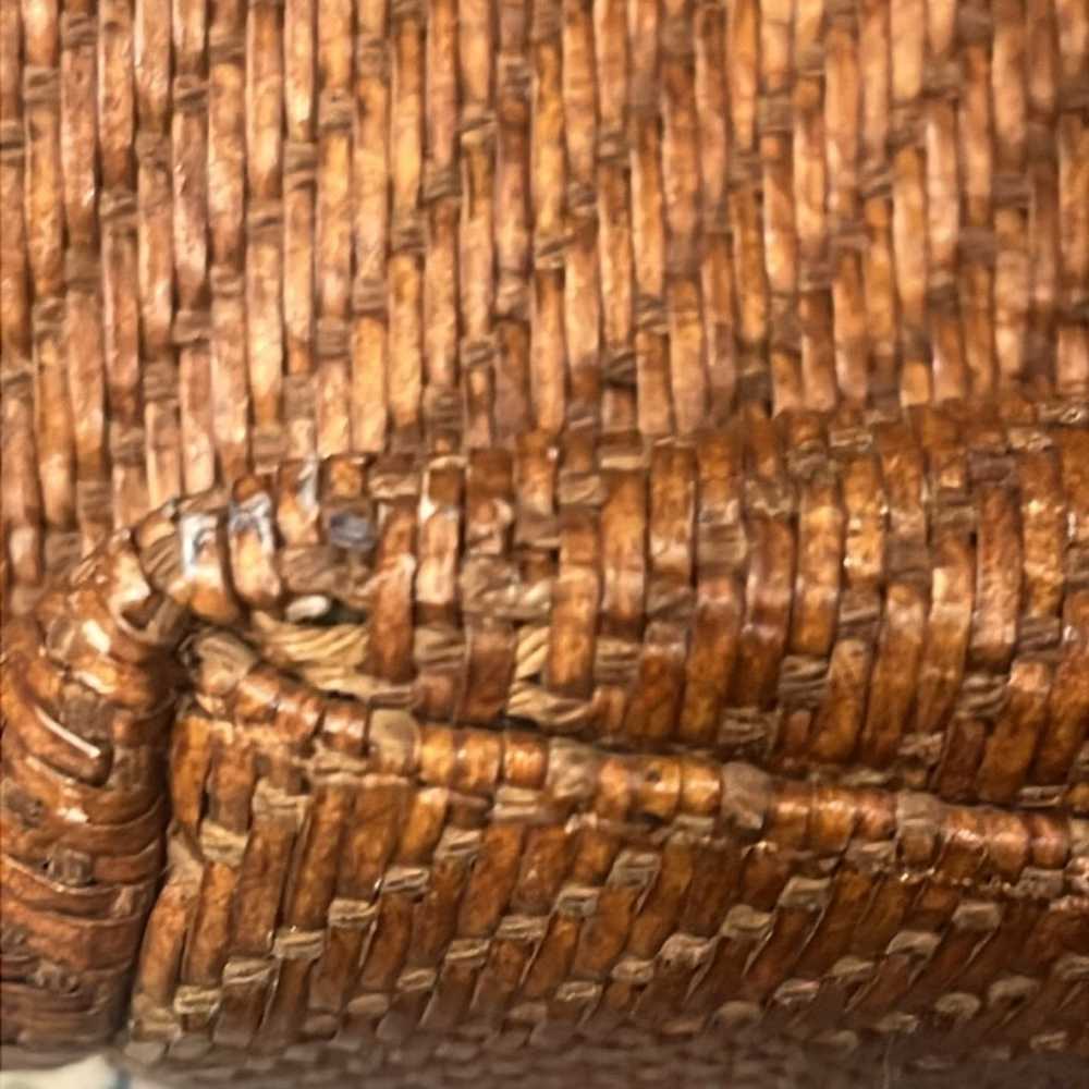 Vintage Fossil Woven Raffia bag - image 10