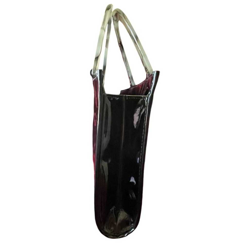 Neiman Marcus shiny black patent bag with lucite … - image 4