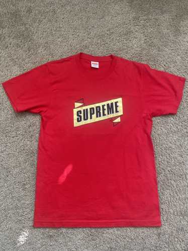 Supreme Supreme gold foil ribbon tshirt