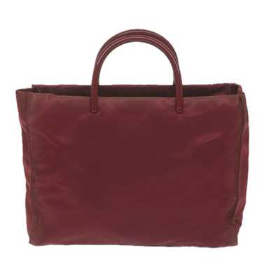 Prada Tessuto Burgundy Synthetic Handbag (Pre-Owne