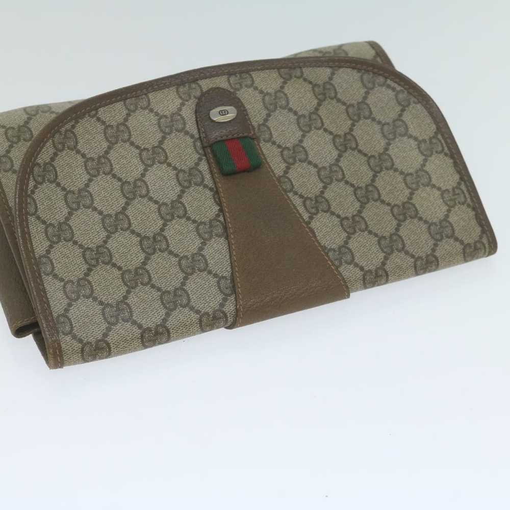 Gucci Ophidia Beige Canvas Clutch Bag (Pre-Owned) - image 4