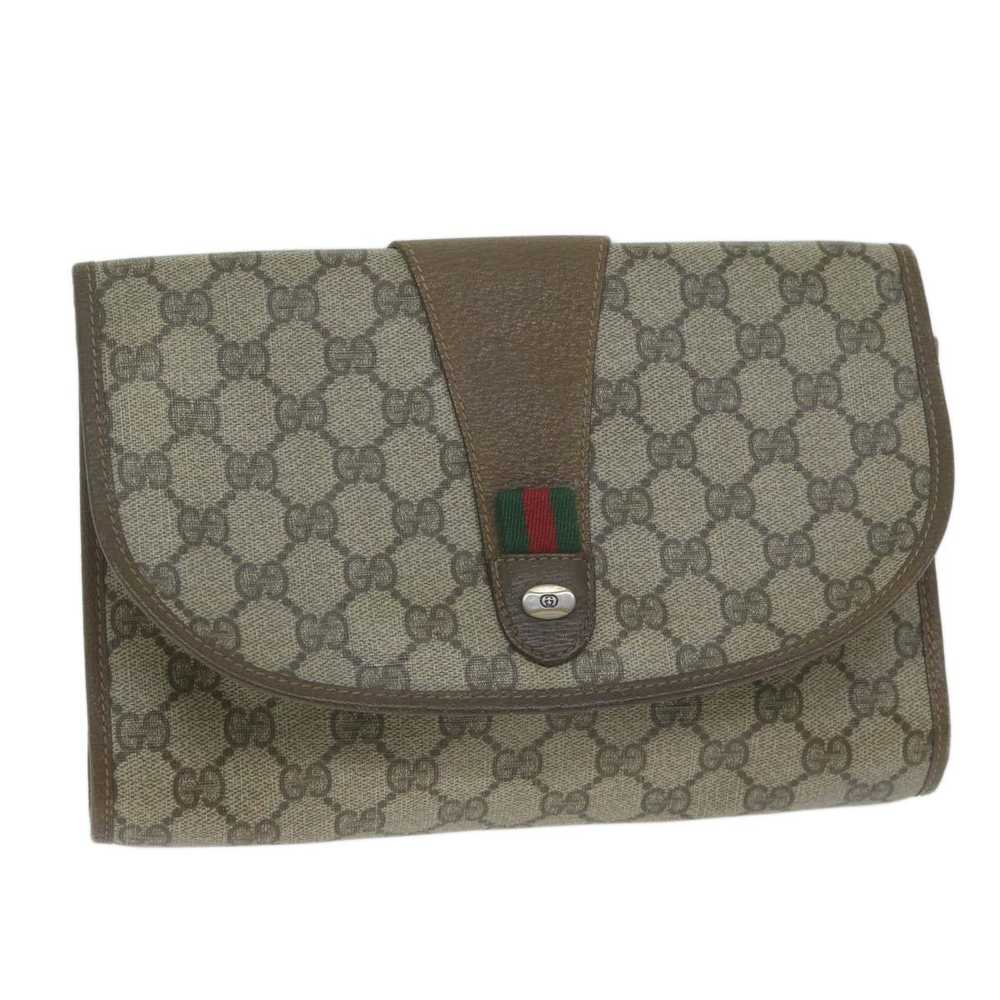 Gucci Ophidia Beige Canvas Clutch Bag (Pre-Owned) - image 8